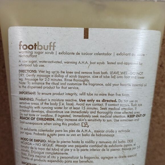 Creative Spa RawEarth SpaPedicure Foot Buff Warming Sugar Scrub 15 oz. - Picture 4 of 5